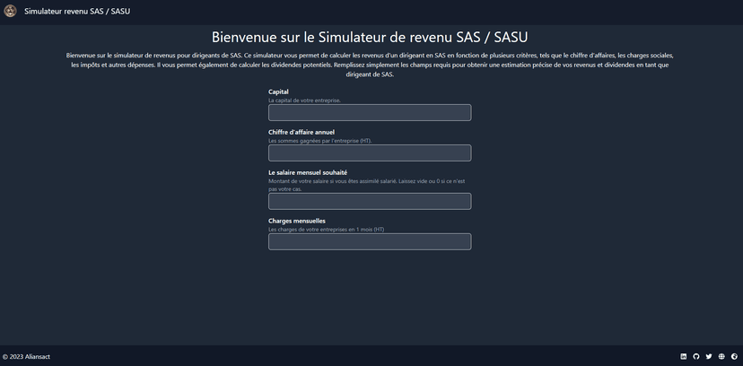 SAS / SASU income simulation