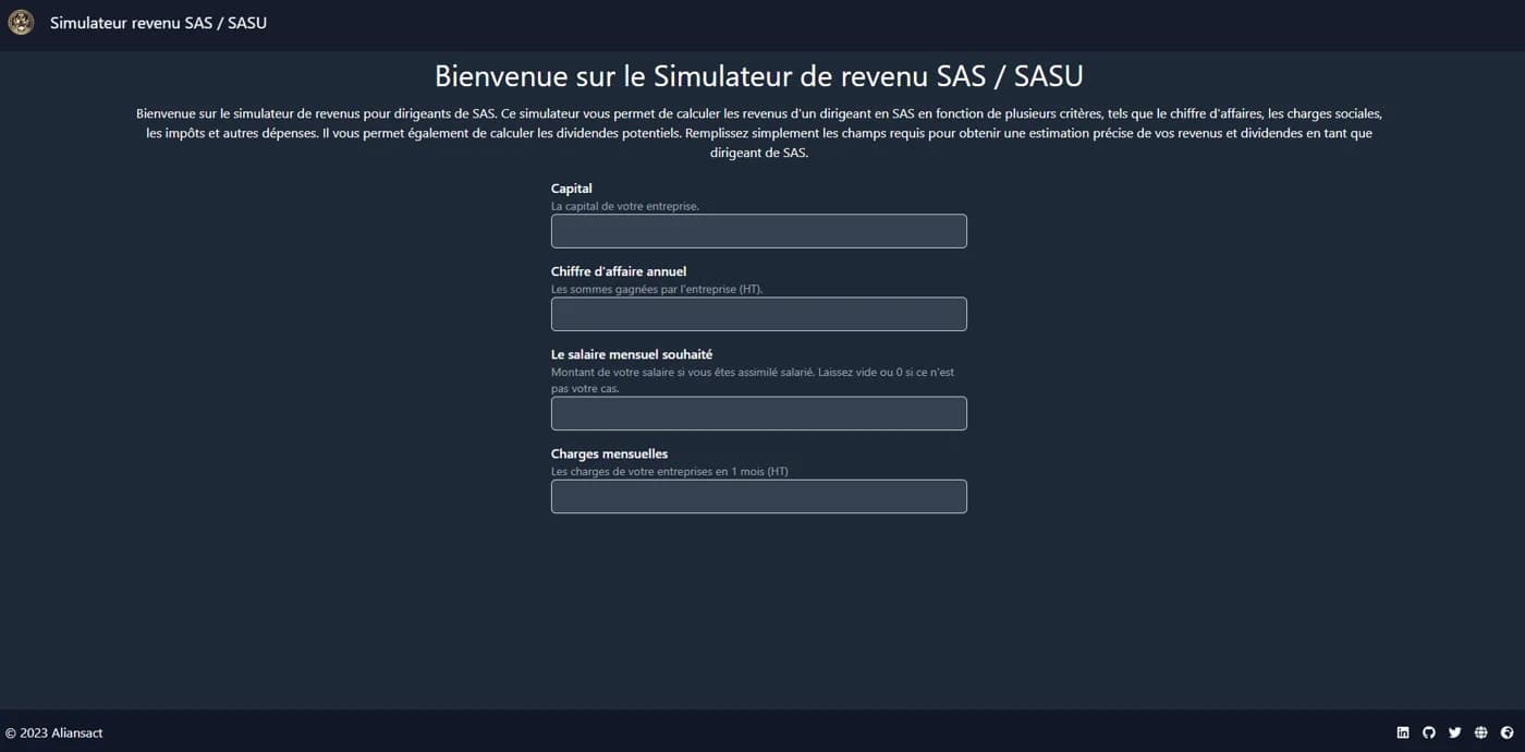 SAS / SASU income simulation